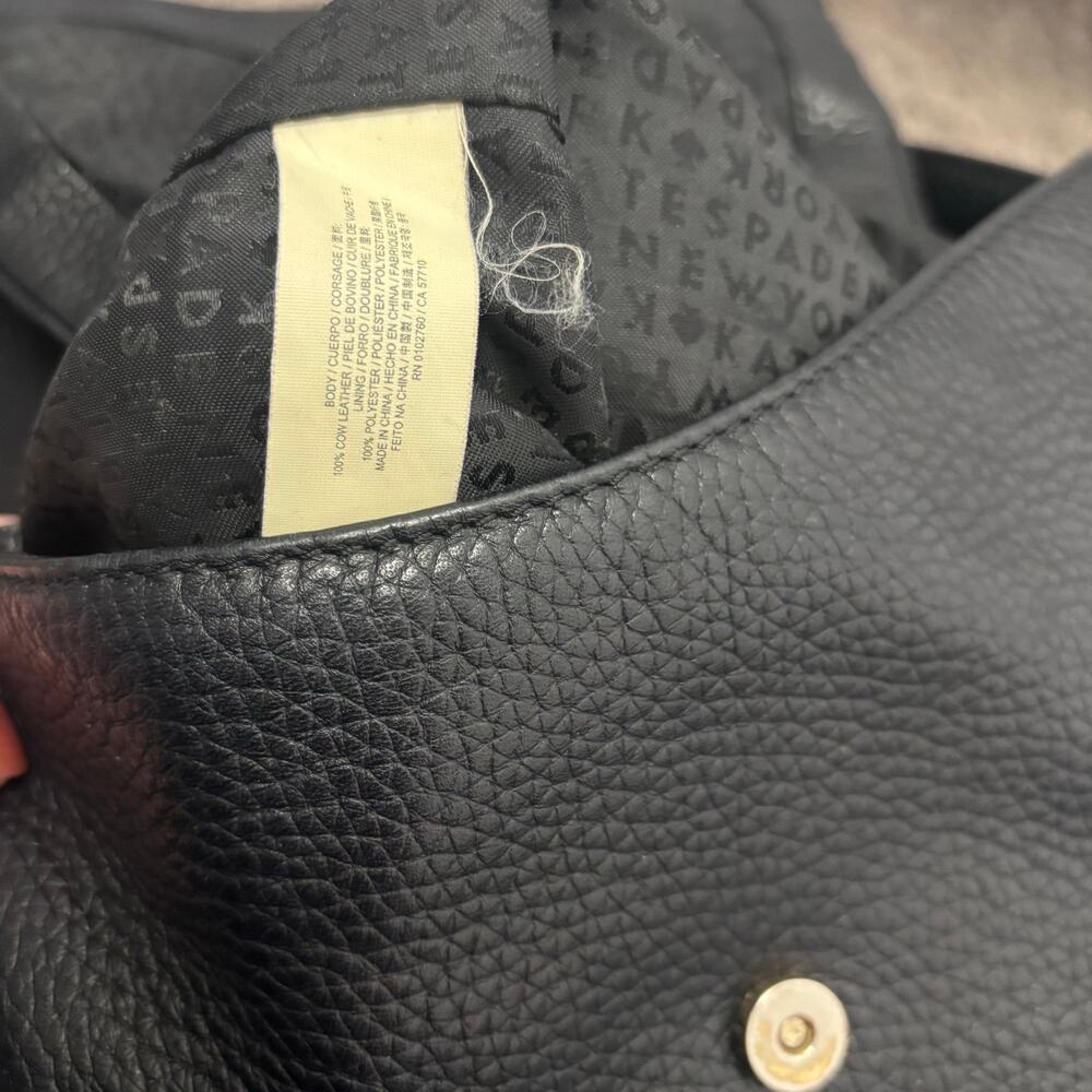 Kate Spade Chester Street Miri Satchel Bag Black Pebbled Leather Shoulder Purse - Picture 11 of 14